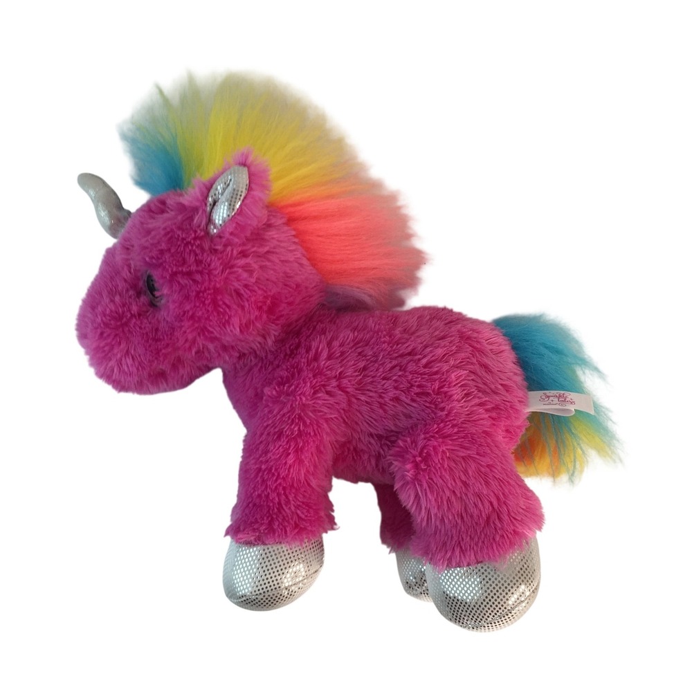 Aurora Sparkle Tales Unicorn Plush 10 Inch Pink Rainbow Silver Glitter Horn 2019
